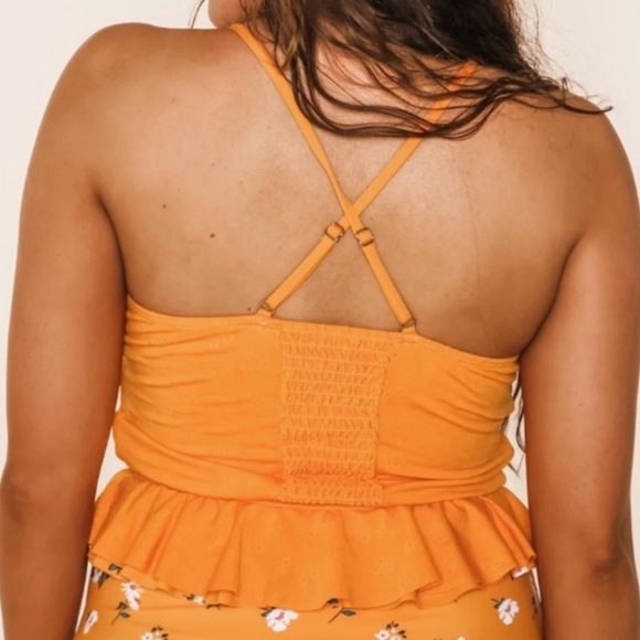 CORAL REEF Mango Eyelet Halter Swim Top, BORA, Size Large - Picture 5 of 5